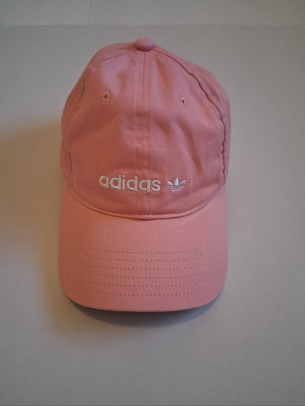 adidas Kids Pink Cap with White Trefoil Embroidery